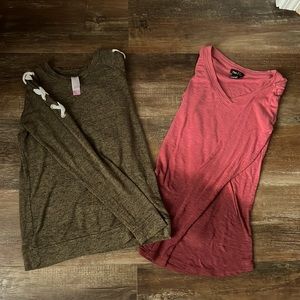 2 long sleeve shirts! Size small